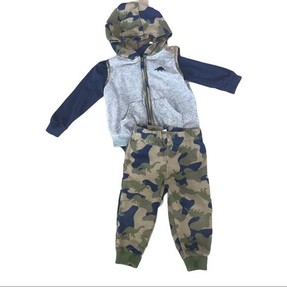 Carter's Other - Carter’s Camo Dinos 3 Piece Outfit